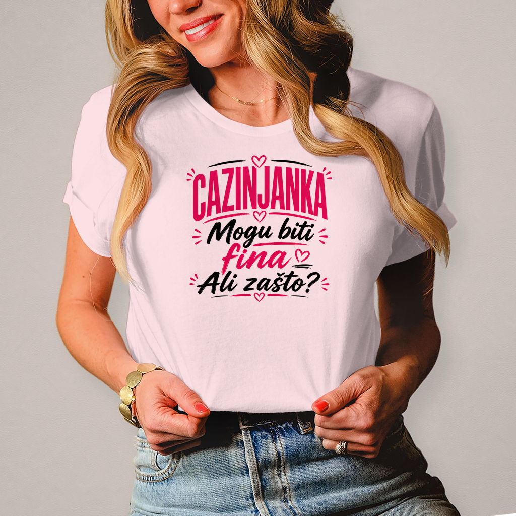 Damen T-Shirt Cazinjanka zasto da budem fina