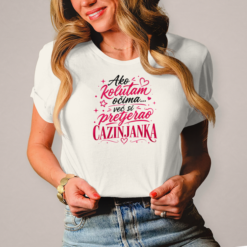 Damen T-Shirt Cazinjanka pretjerao si