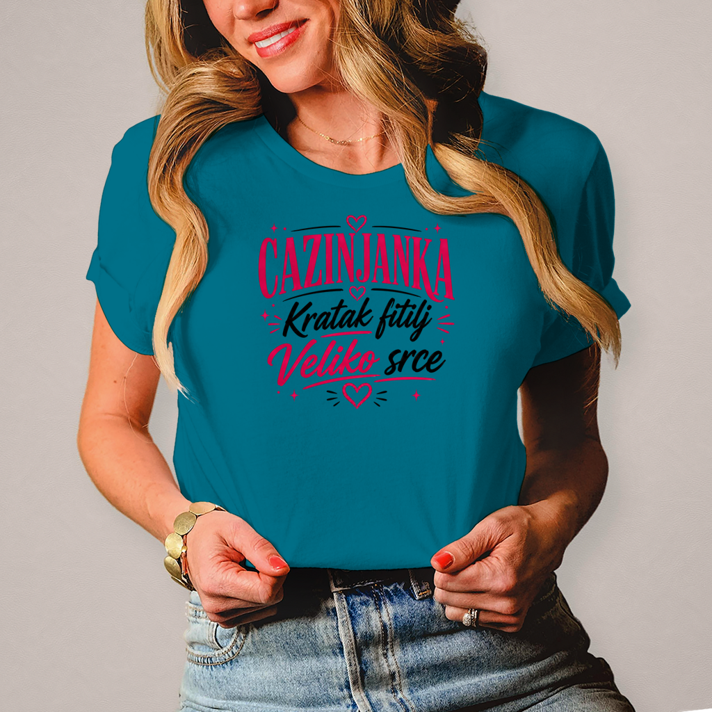 Damen T-Shirt Cazinjanka veliko srce
