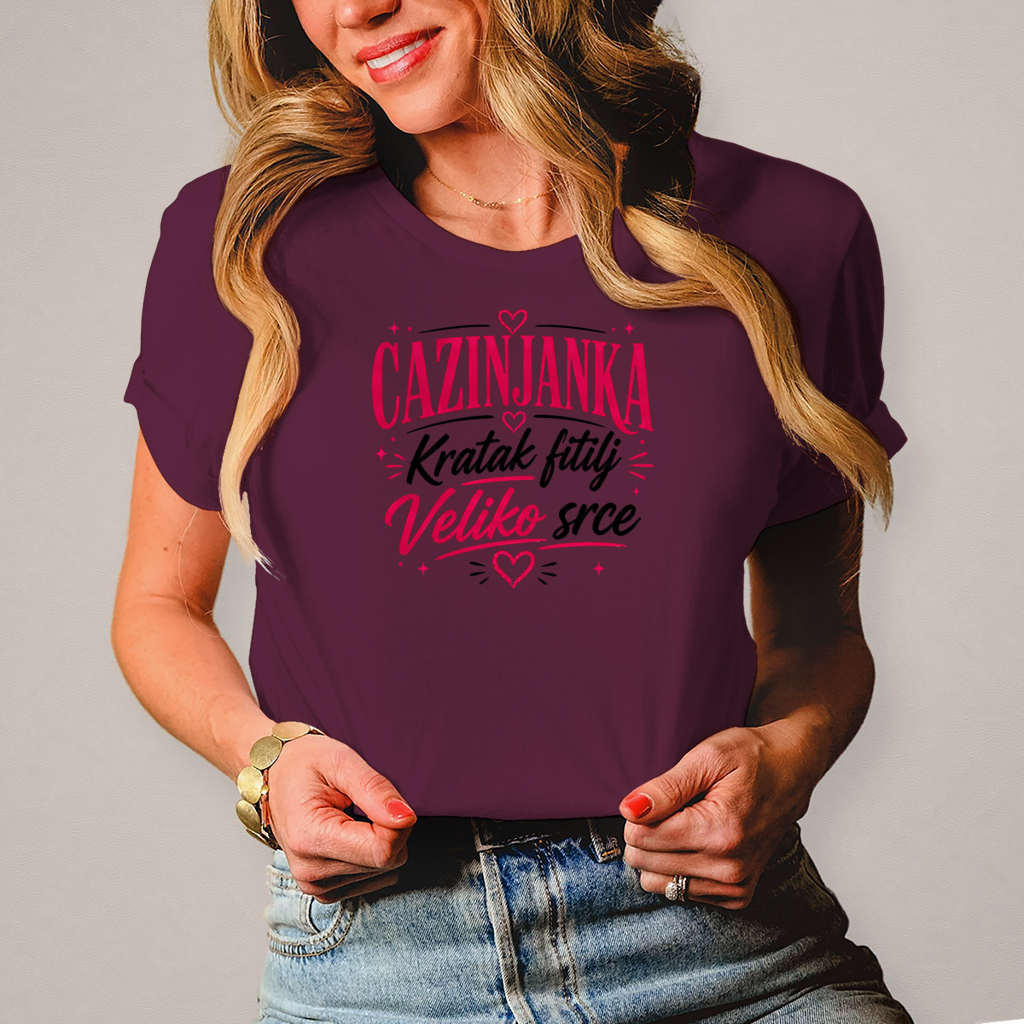 Damen T-Shirt Cazinjanka veliko srce