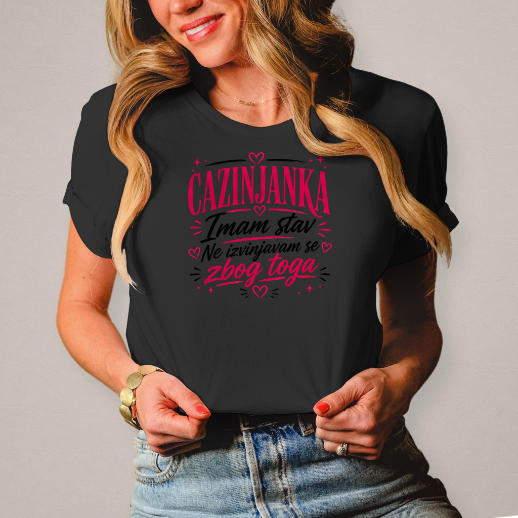 Damen T-Shirt Cazinjanka imam stav