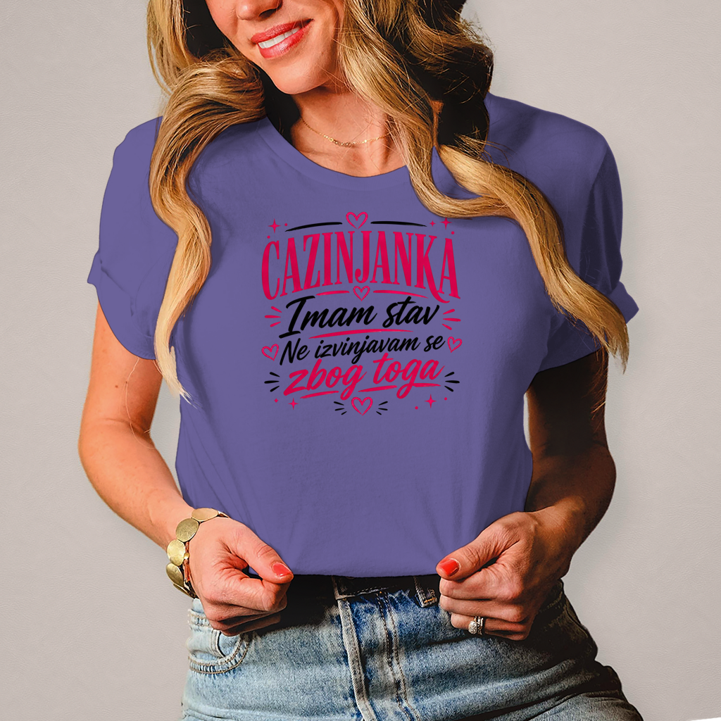 Damen T-Shirt Cazinjanka imam stav