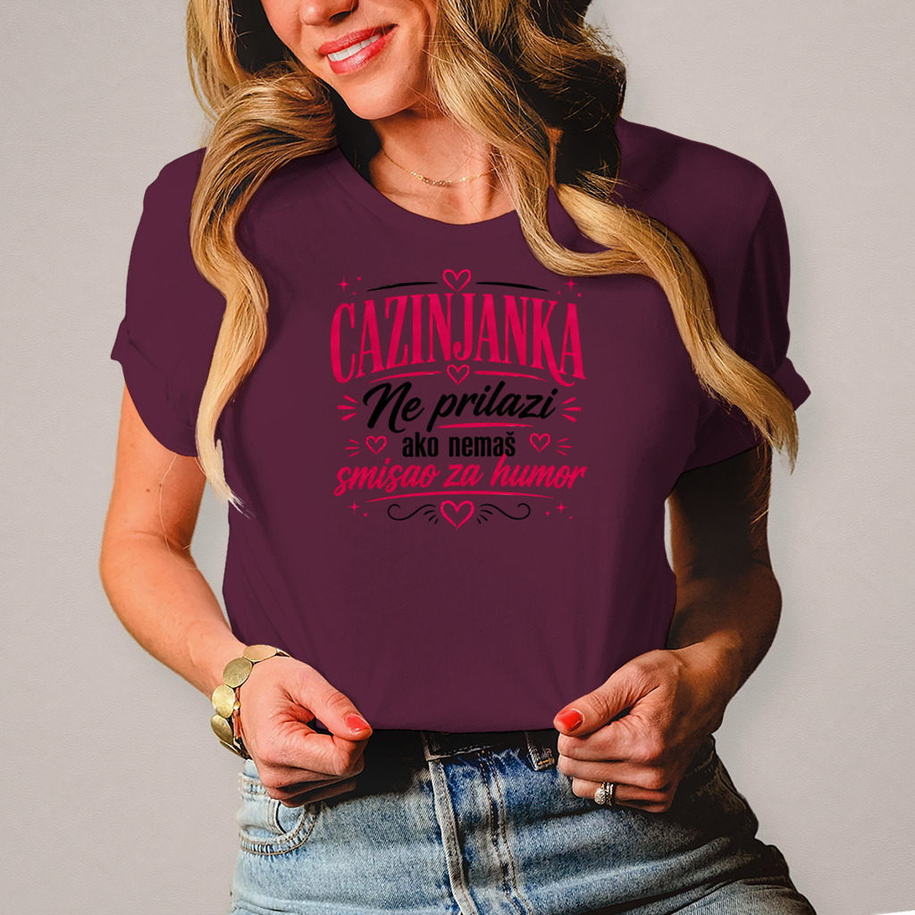 Damen T-Shirt Cazinjanka Ne prilazi bez humora