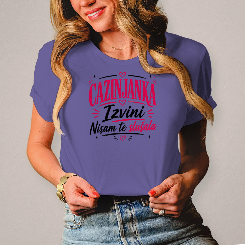 Damen T-Shirt Cazinjanka Ne slusam