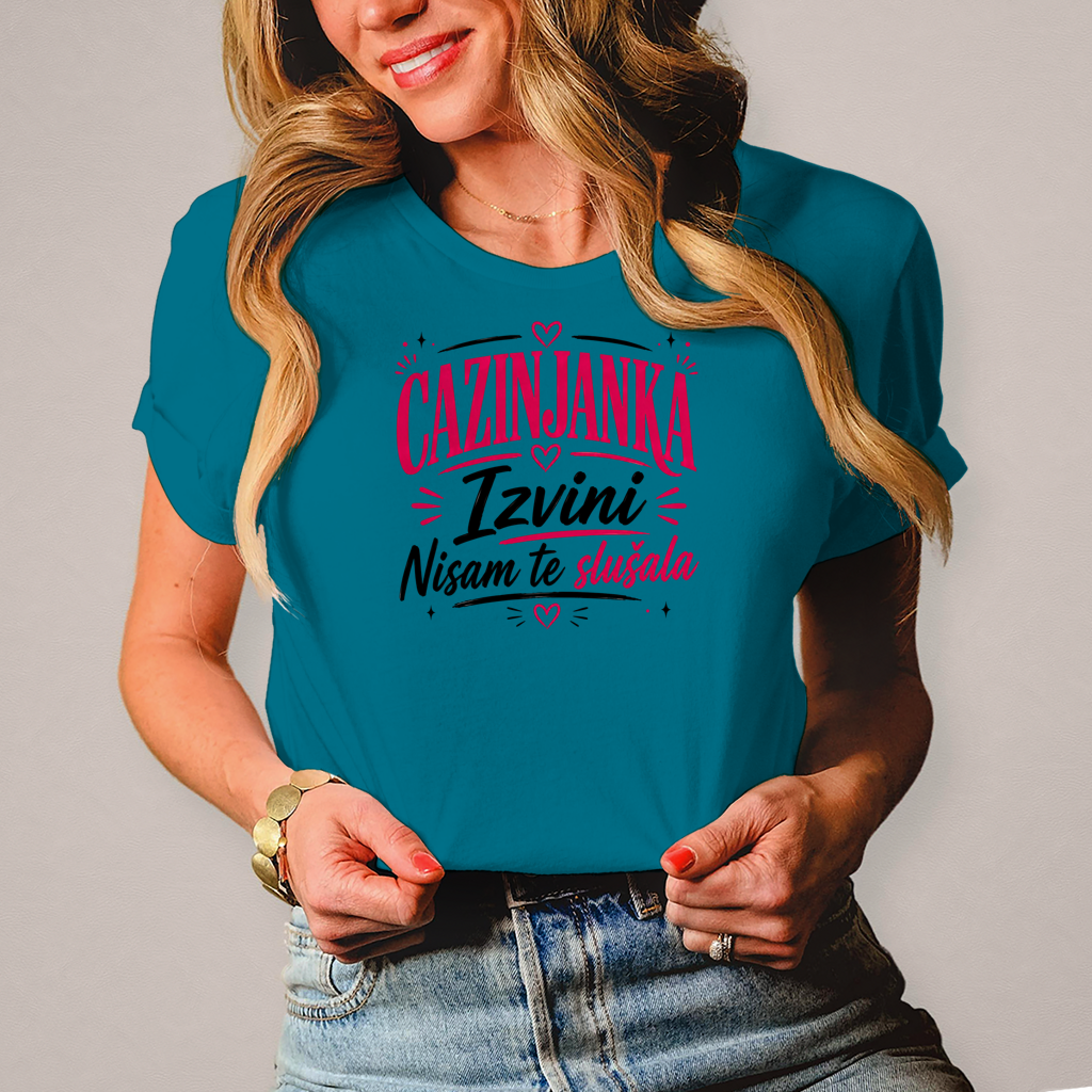 Damen T-Shirt Cazinjanka Ne slusam