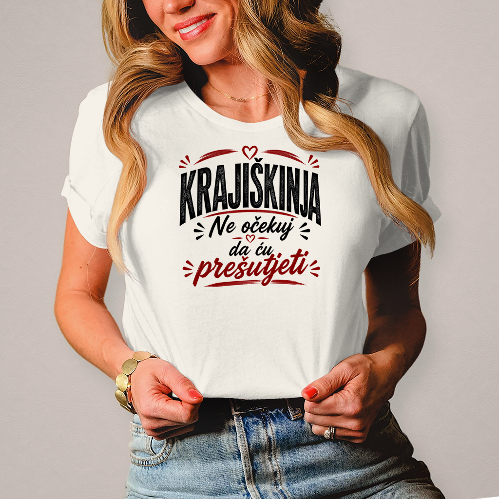 Damen T-Shirt Ne ocekuj da cu presutjeti