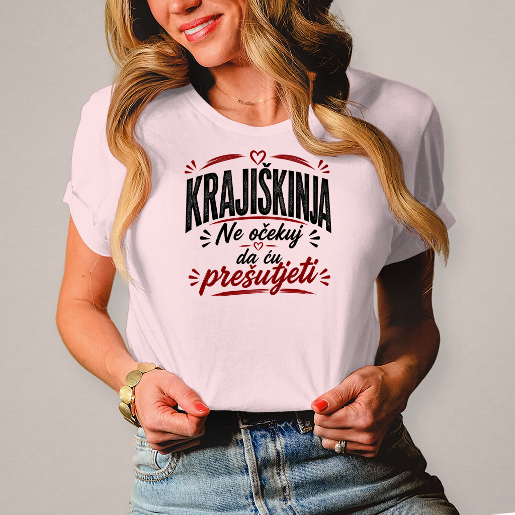 Damen T-Shirt Ne ocekuj da cu presutjeti