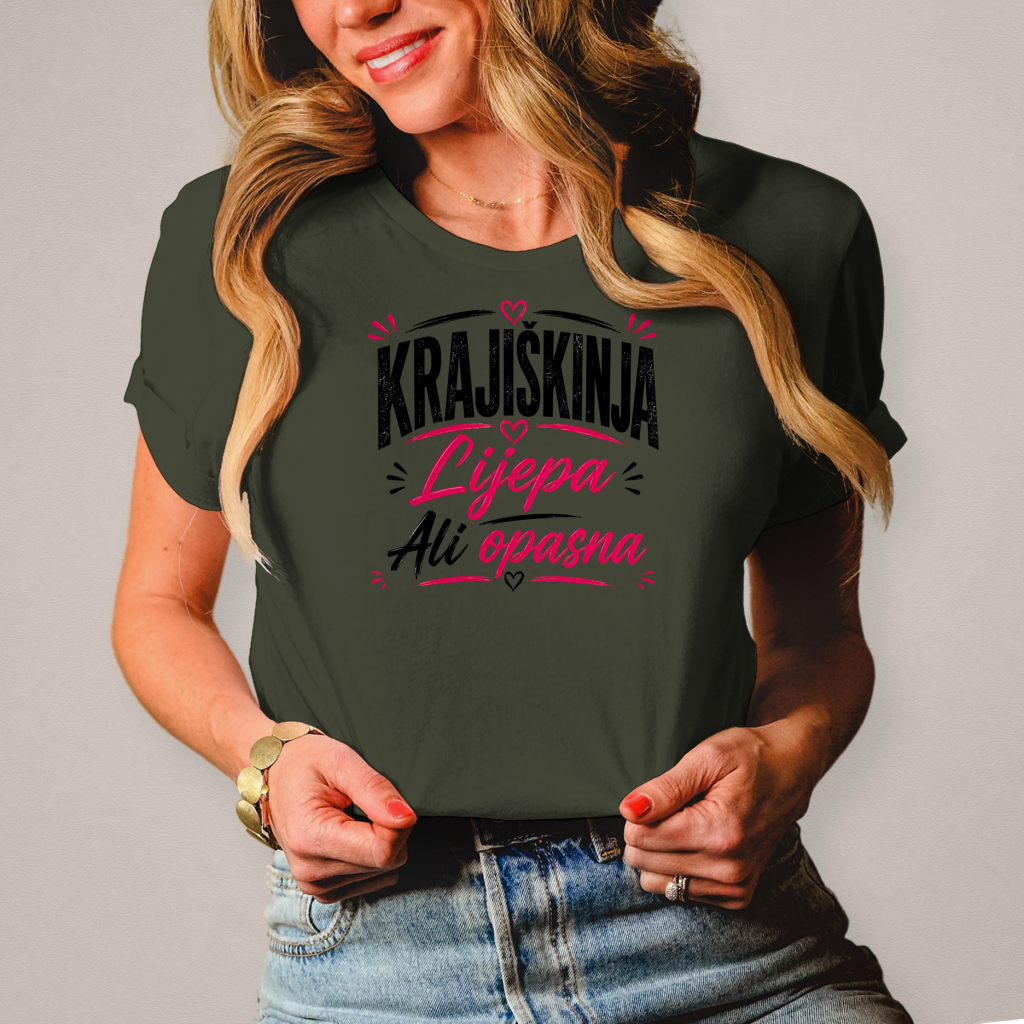 Damen T-Shirt Lijepa ali opasna