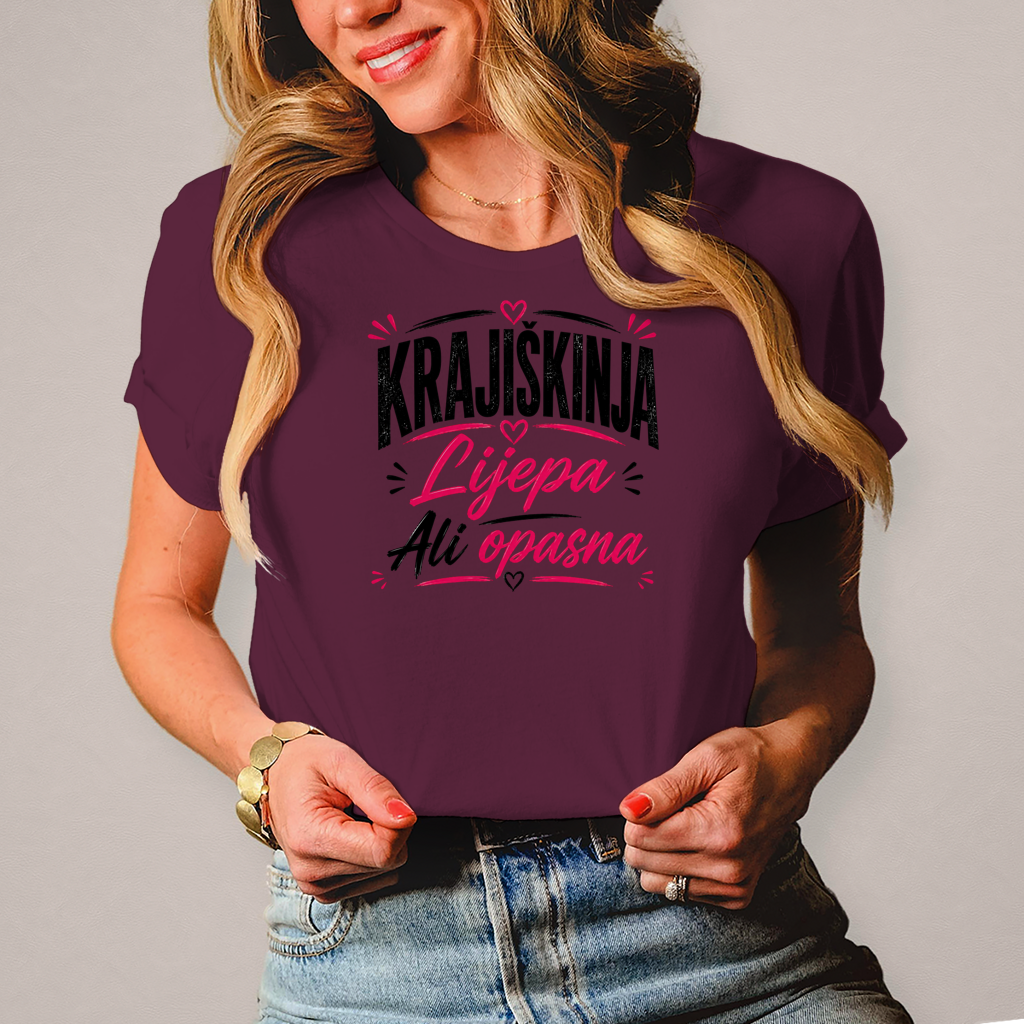 Damen T-Shirt Lijepa ali opasna