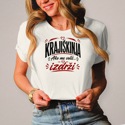 Ženska majica Ako me voliš, izdrži