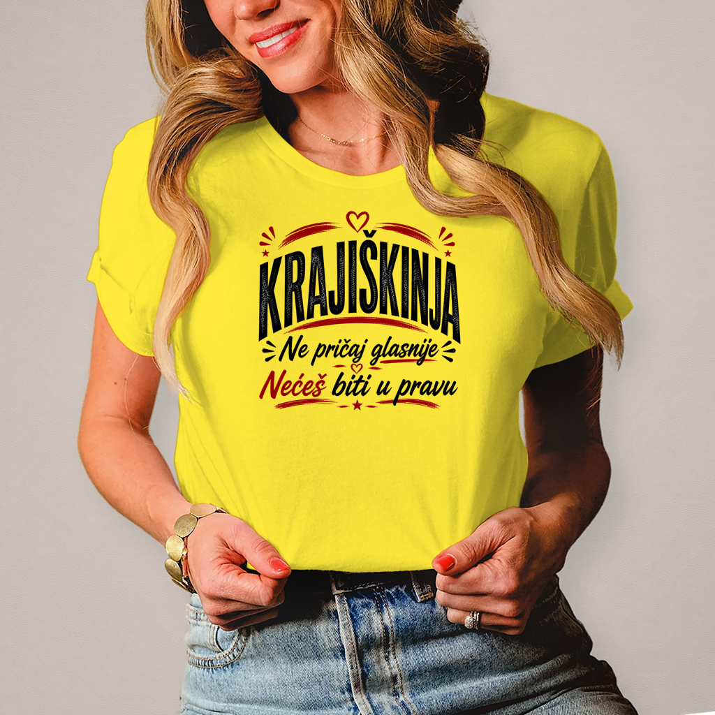 Damen T-Shirt Ne pricaj glasnije