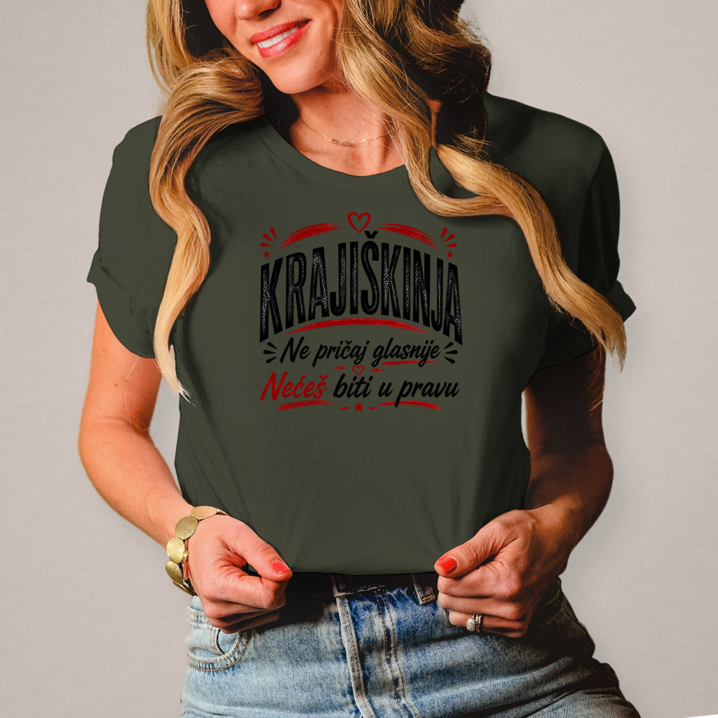 Damen T-Shirt Ne pricaj glasnije