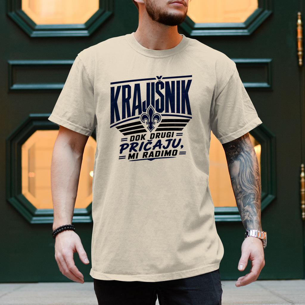 Herren T-Shirt Dok drugi pricaju mi radimo
