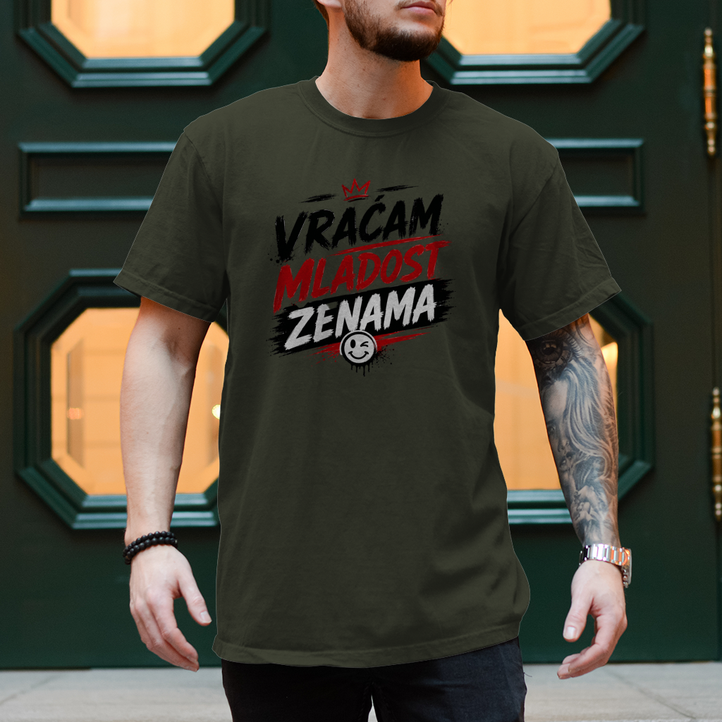 Herren T-Shirt Vracam mladost zenama