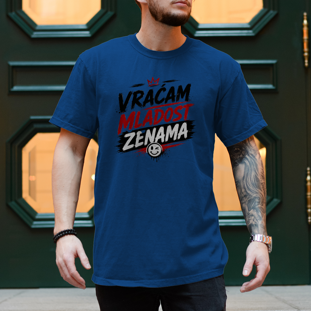 Herren T-Shirt Vracam mladost zenama