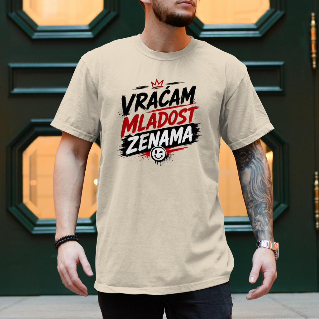 Herren T-Shirt Vracam mladost zenama