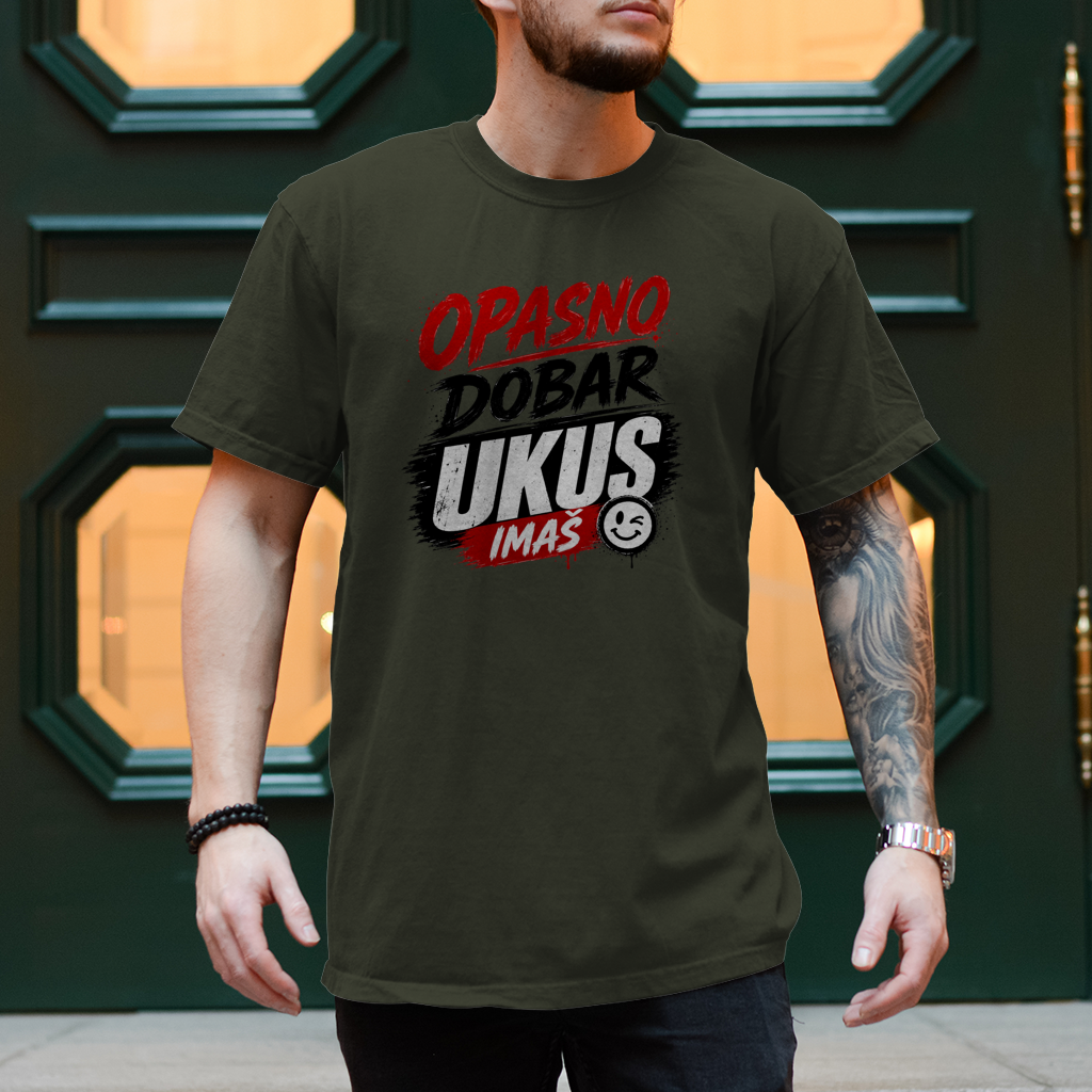 Herren T-Shirt Opasno dobar ukus imas