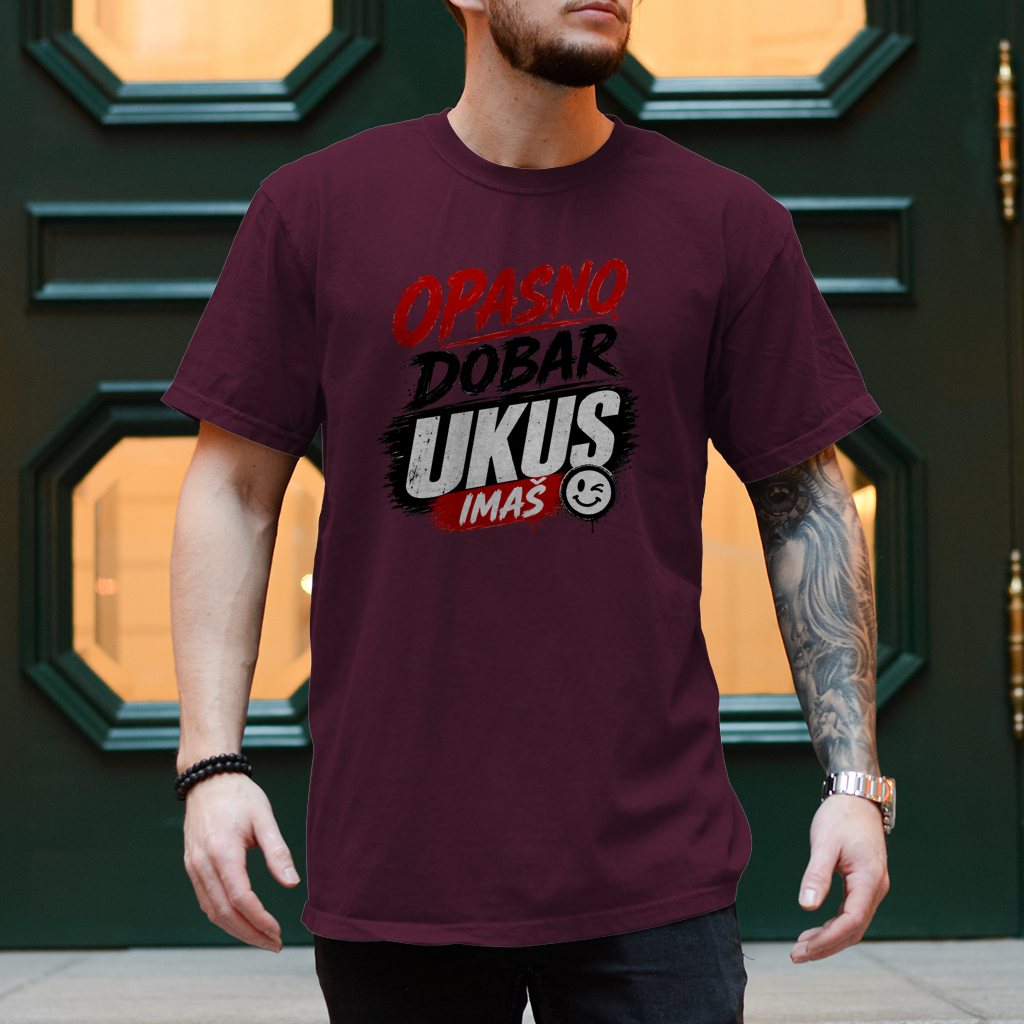 Herren T-Shirt Opasno dobar ukus imas