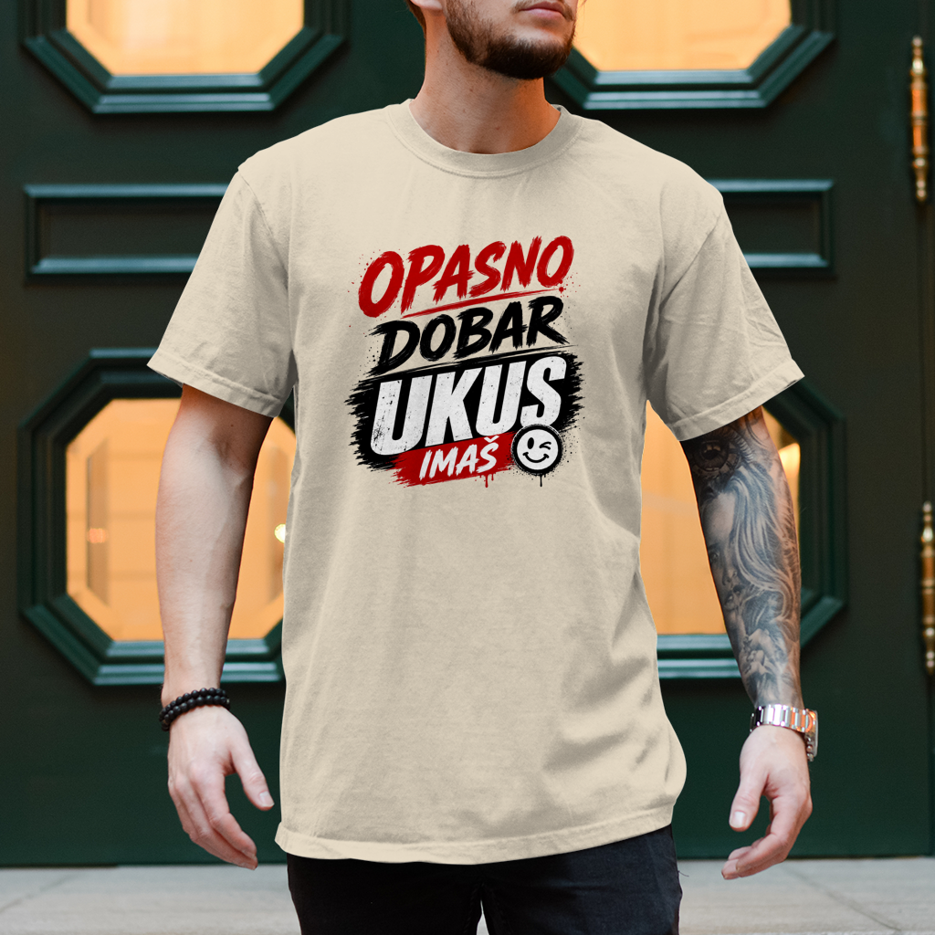 Herren T-Shirt Opasno dobar ukus imas