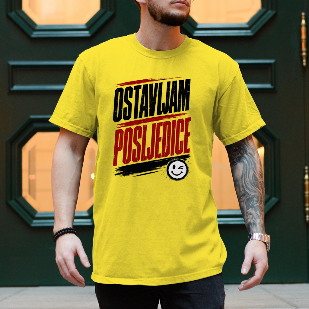 Herren T-Shirt Ostavljam posljedice