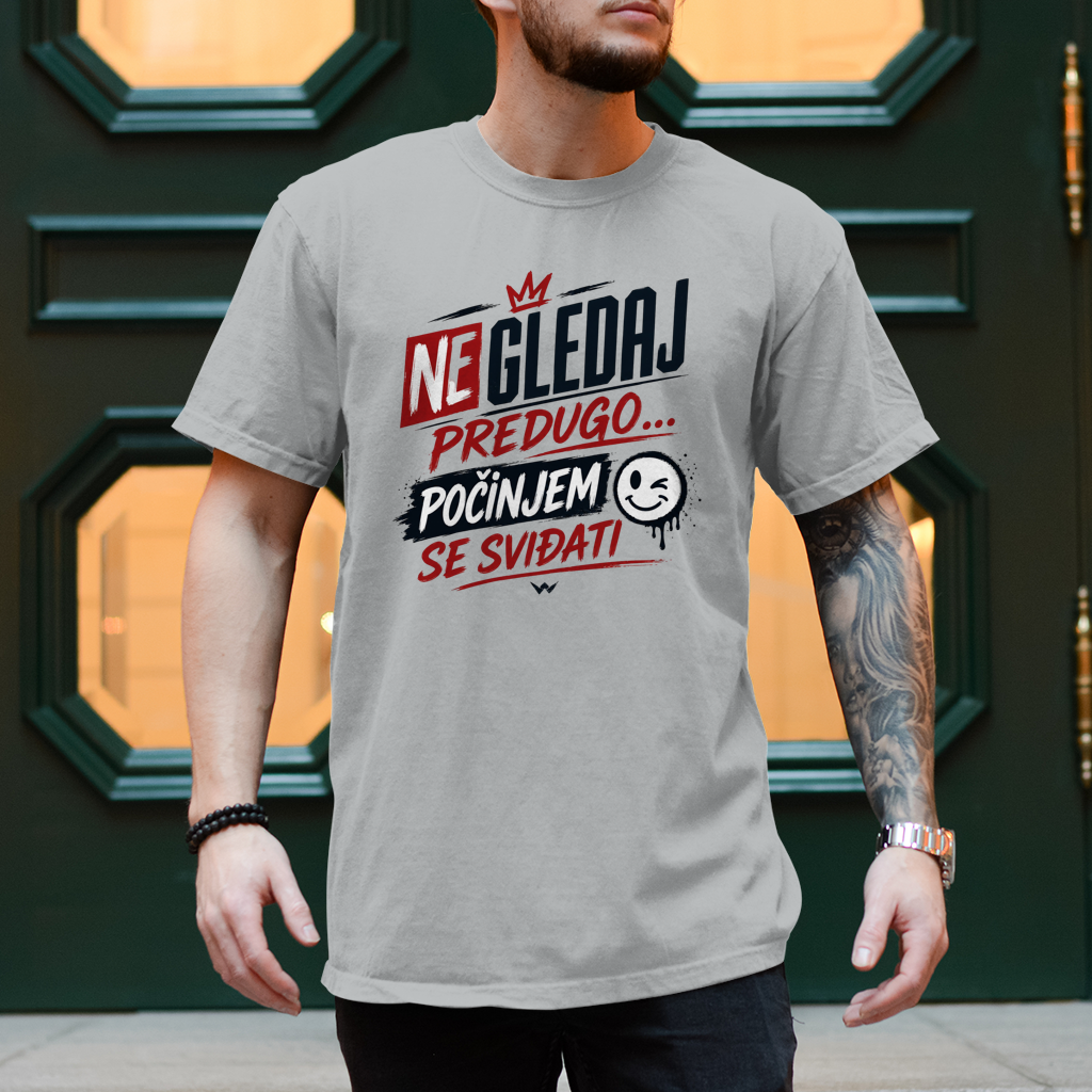 Herren T-Shirt Ne gledaj predugo