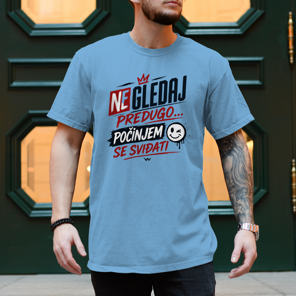 Herren T-Shirt Ne gledaj predugo