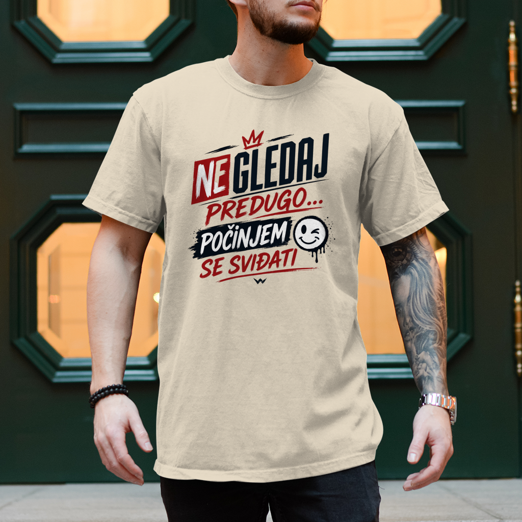 Herren T-Shirt Ne gledaj predugo