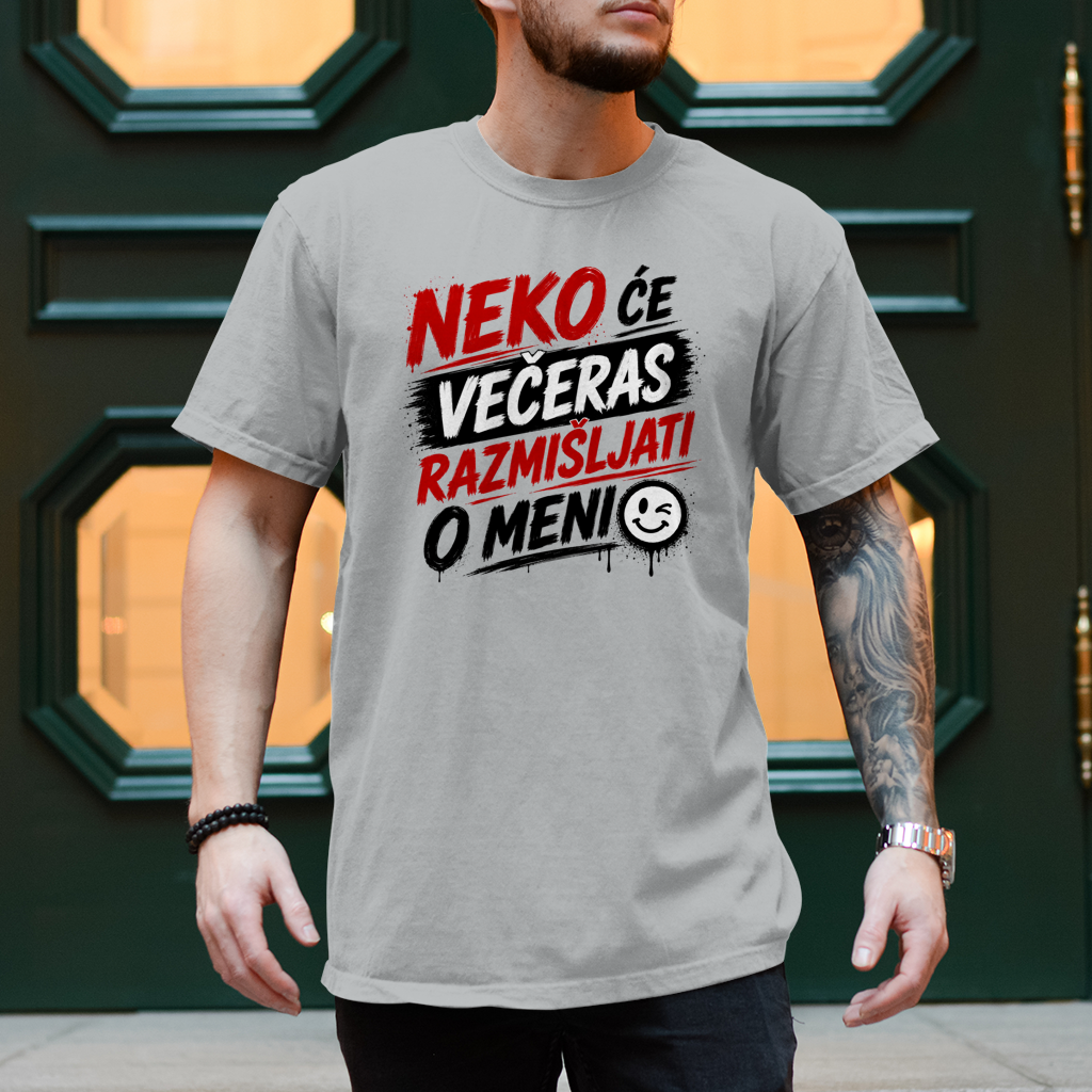 Herren T-Shirt Neko ce veceras razmisljati o meni