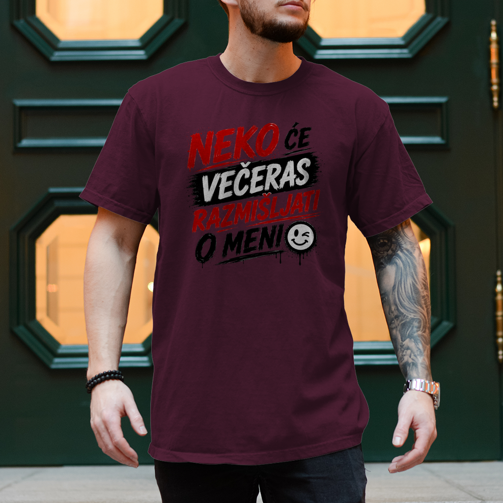 Herren T-Shirt Neko ce veceras razmisljati o meni
