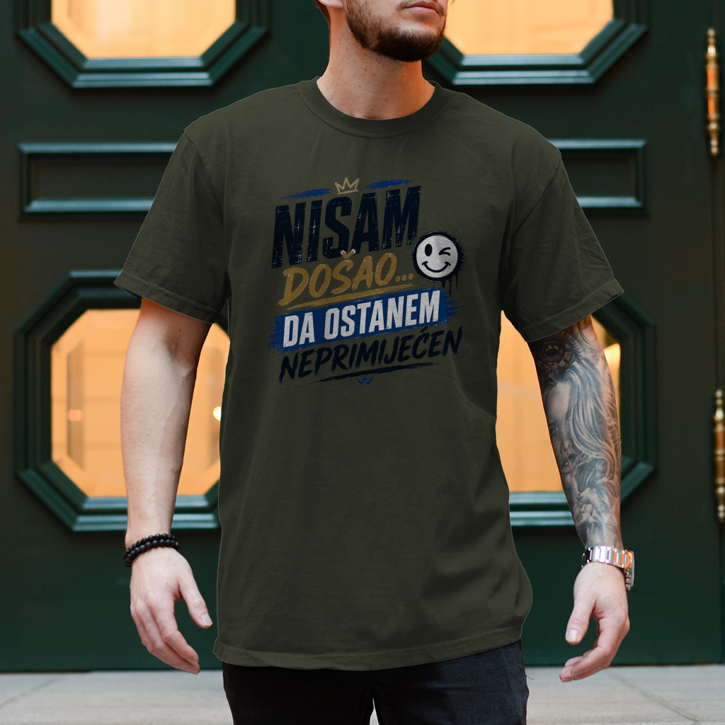 Herren T-Shirt Nisam dosao da ostanem neprimjecen
