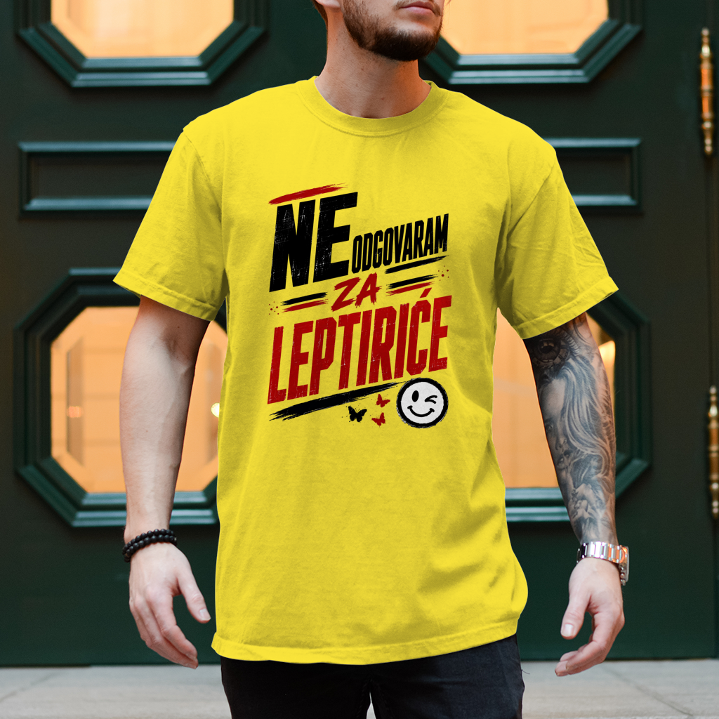 Herren T-Shirt Ne odgovaram za leptirice