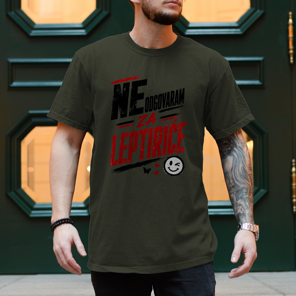 Herren T-Shirt Ne odgovaram za leptirice