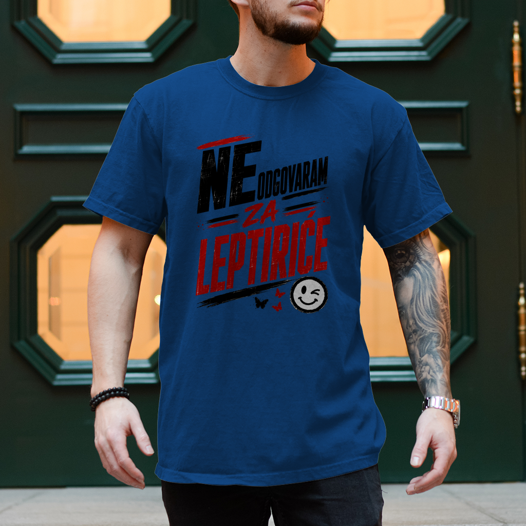 Herren T-Shirt Ne odgovaram za leptirice