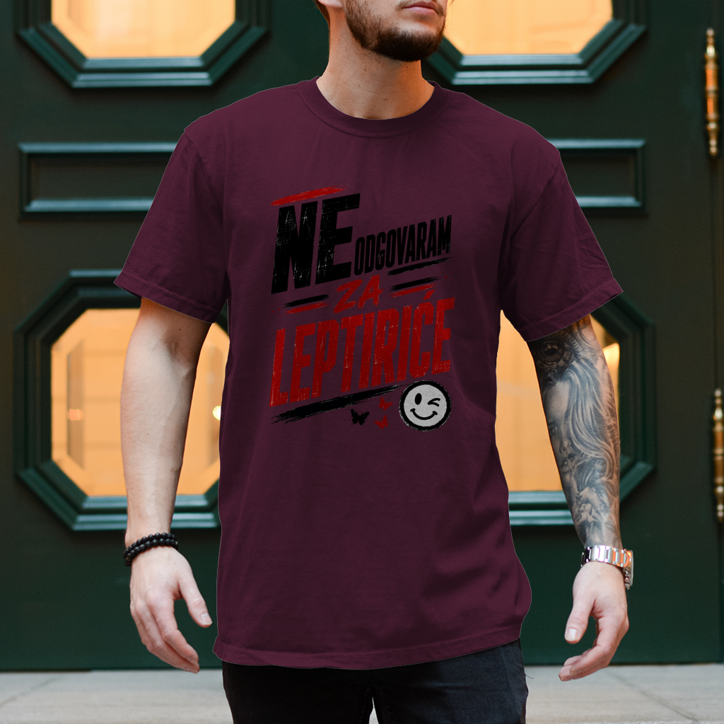 Herren T-Shirt Ne odgovaram za leptirice