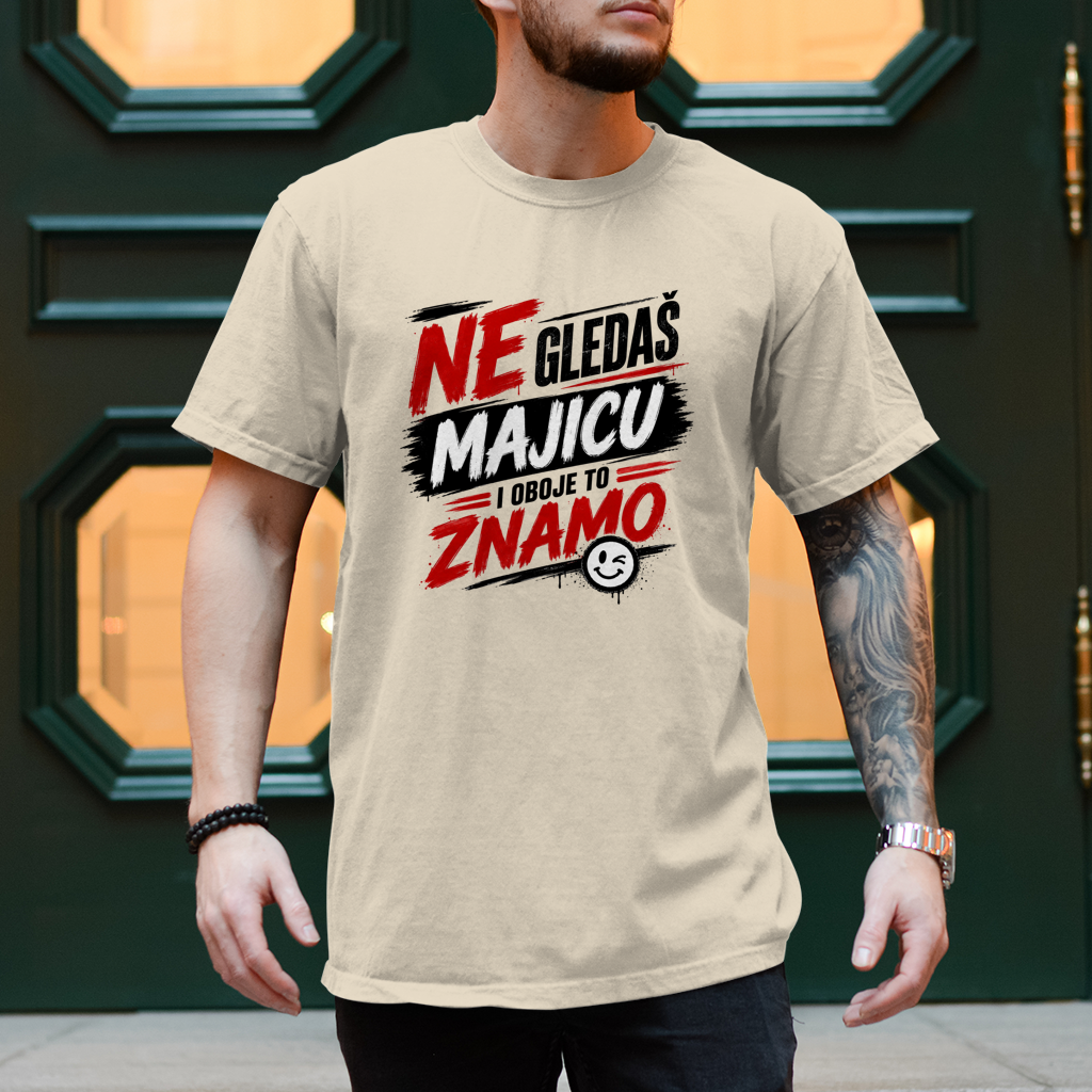 Herren T-Shirt Ne gledas majicu