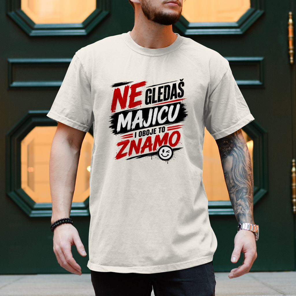Herren T-Shirt Ne gledas majicu