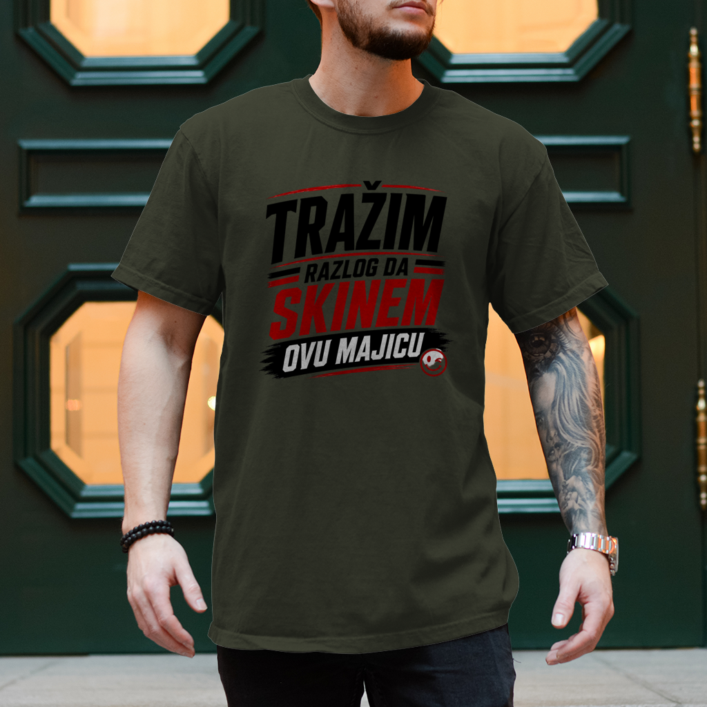 Herren T-Shirt Trazim razlog Rot