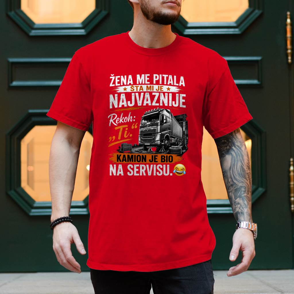 Muška majica Kamion na servisu