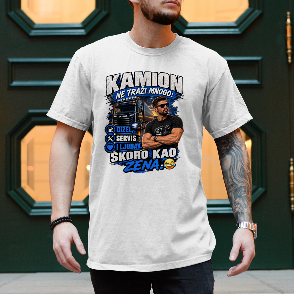 Muška majica Kamion kao žena