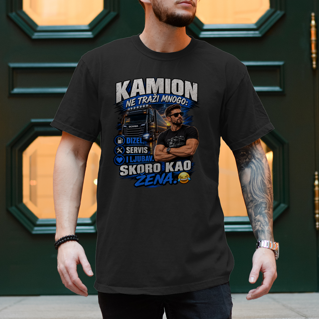Muška majica Kamion kao žena
