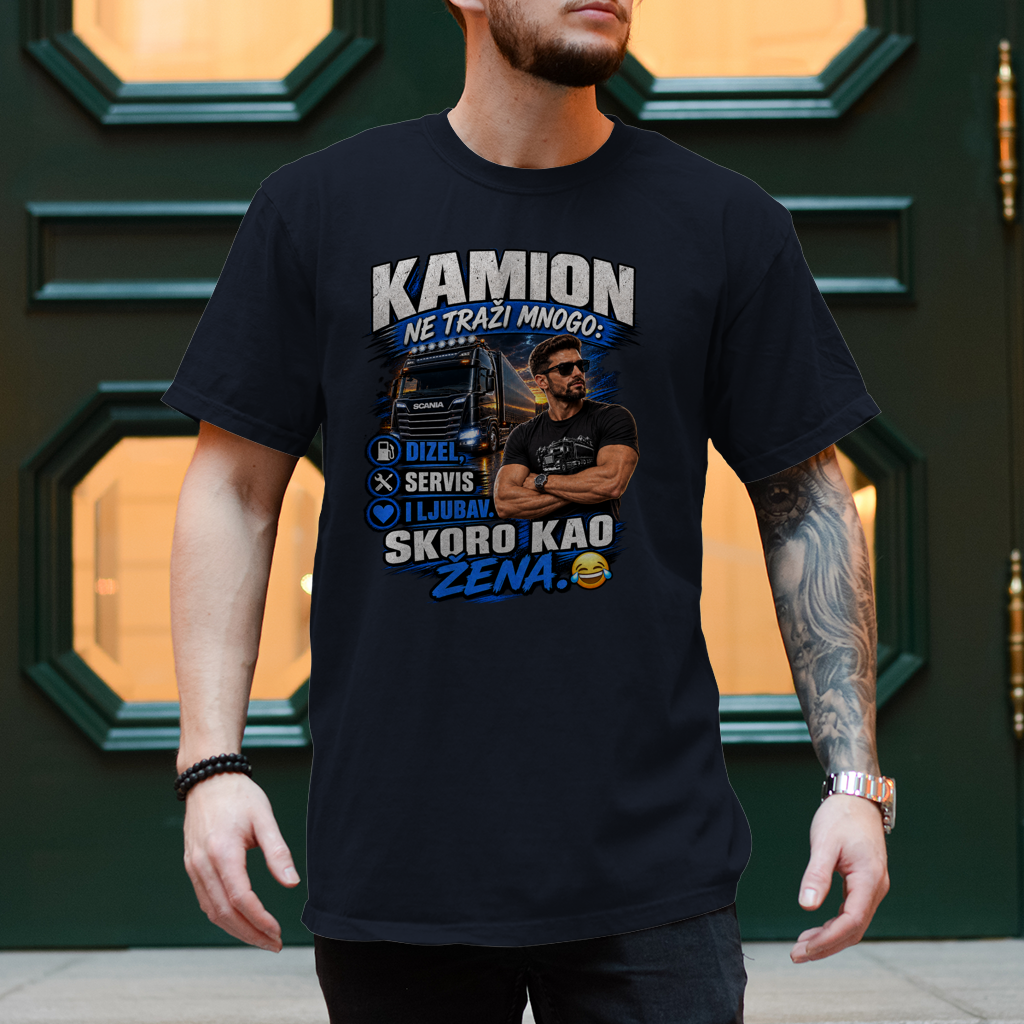 Muška majica Kamion kao žena