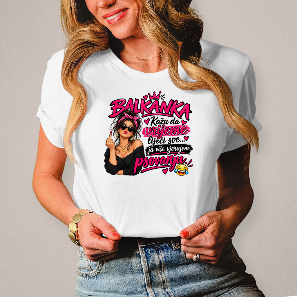 Damen T-Shirt Kazu da vrijeme lijeci sve