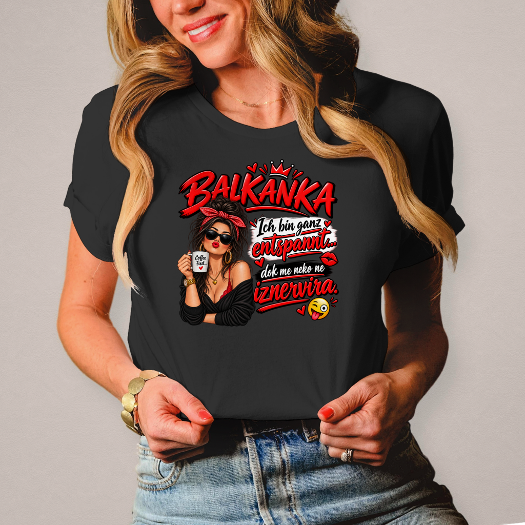 Damen T-Shirt Ich bin ganz entspannt