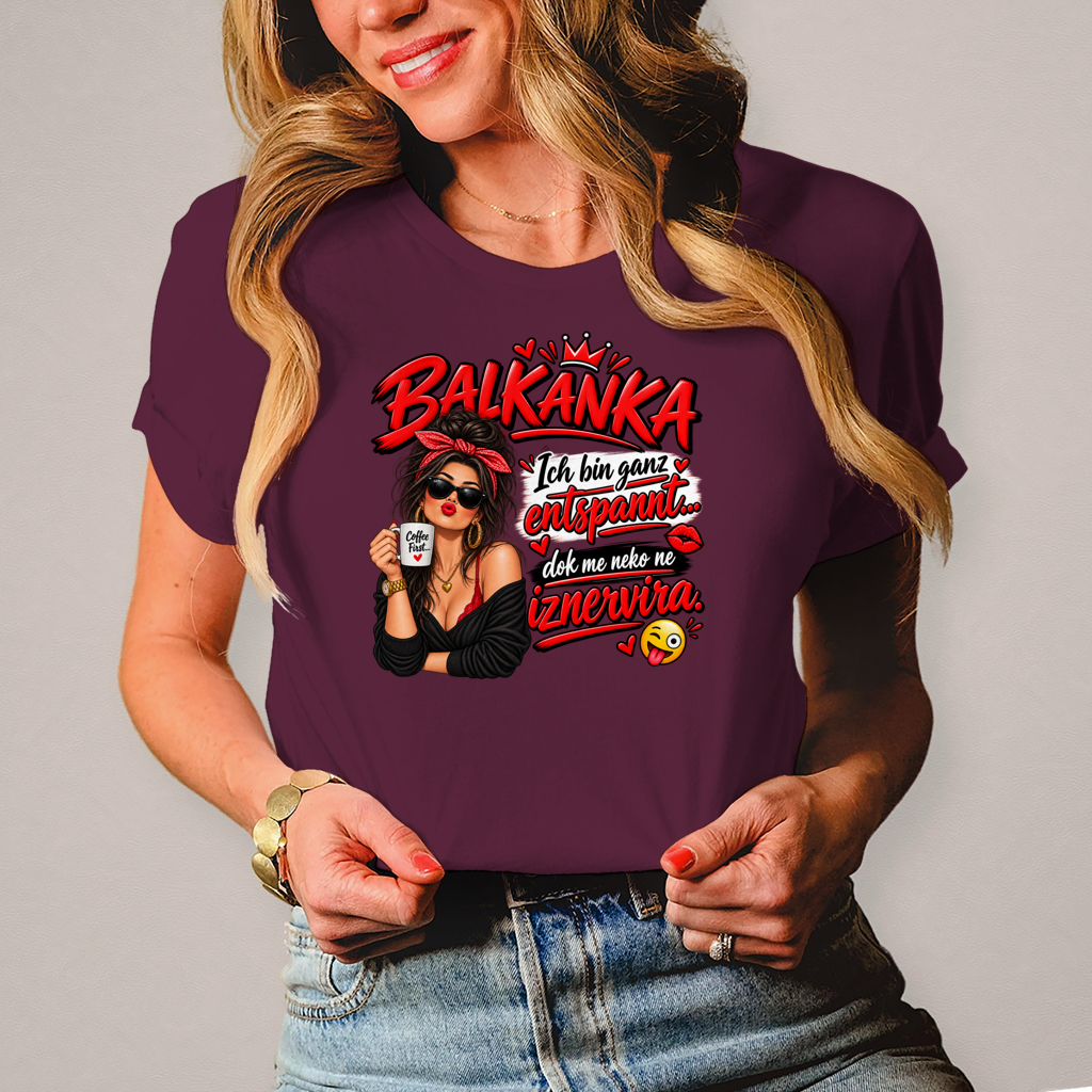 Damen T-Shirt Ich bin ganz entspannt
