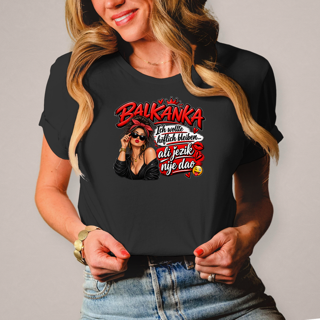 Damen T-Shirt Ich wollte höflich bleiben