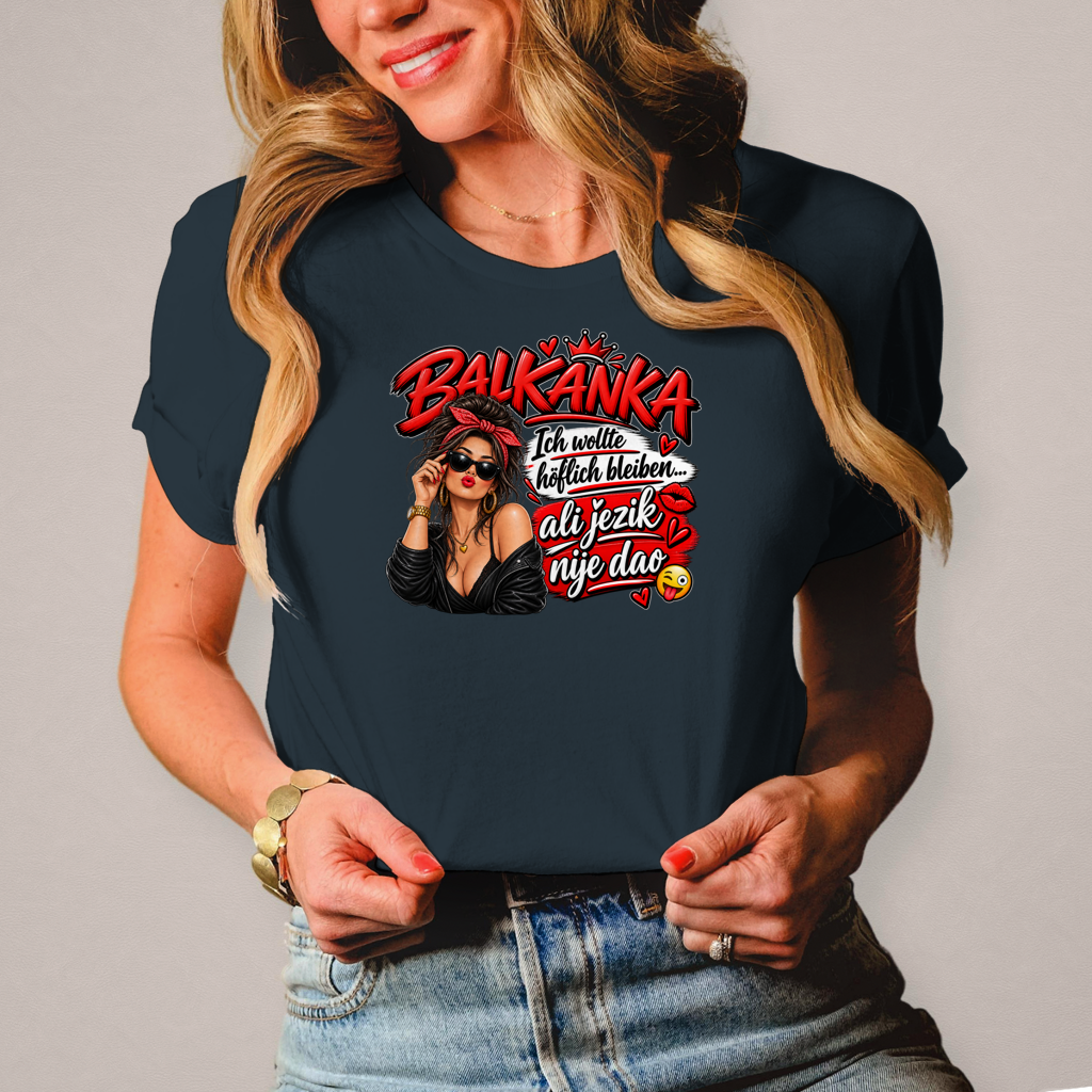 Damen T-Shirt Ich wollte höflich bleiben
