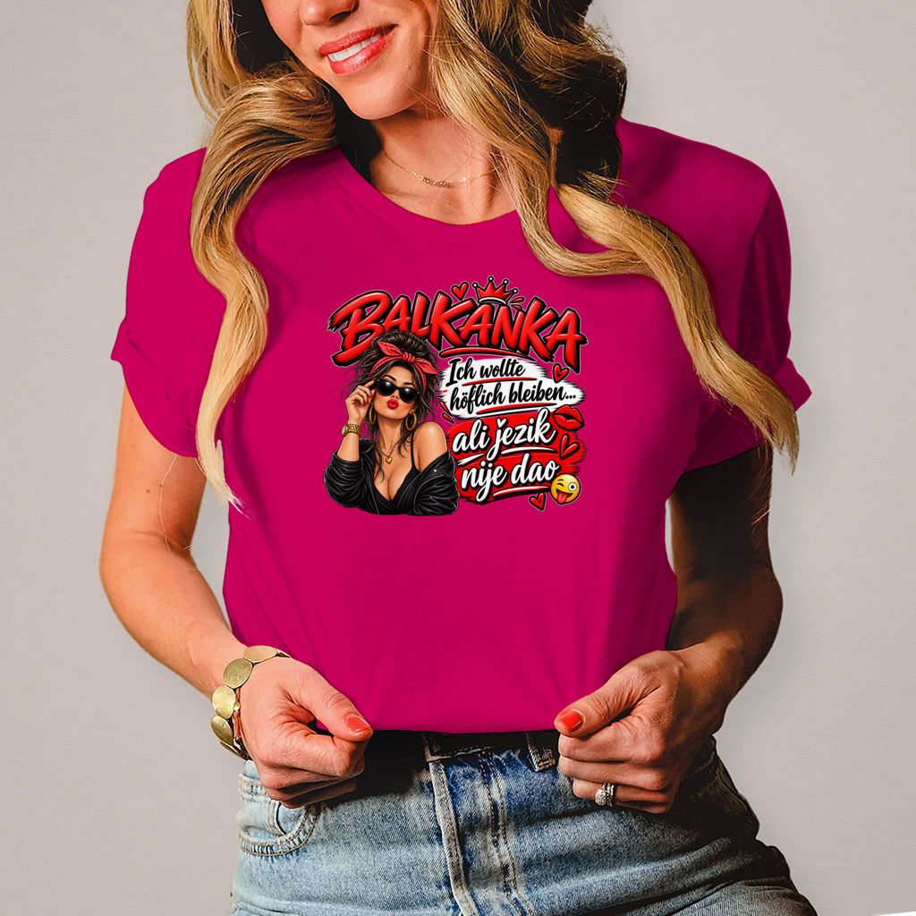 Damen T-Shirt Ich wollte höflich bleiben