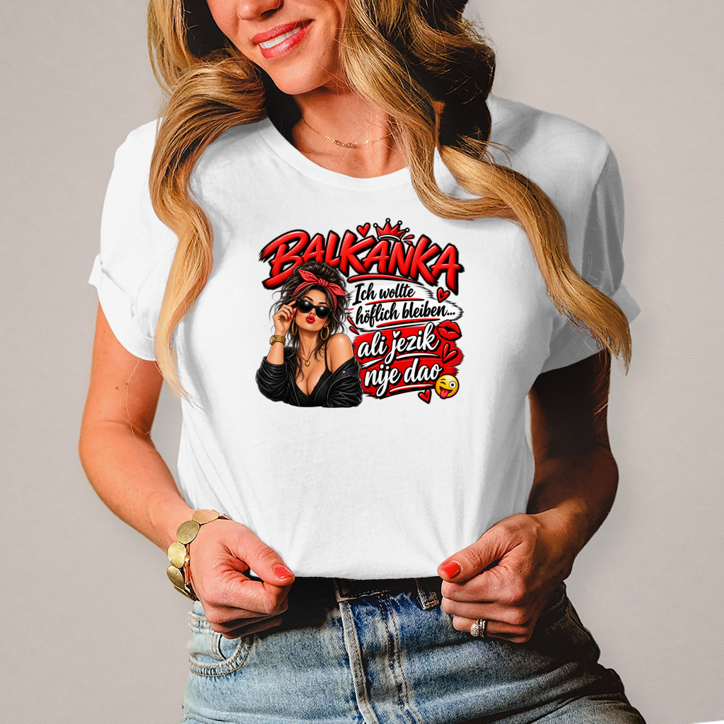 Damen T-Shirt Ich wollte höflich bleiben