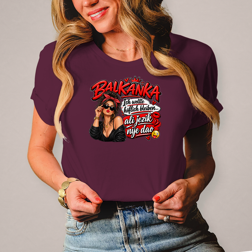 Damen T-Shirt Ich wollte höflich bleiben