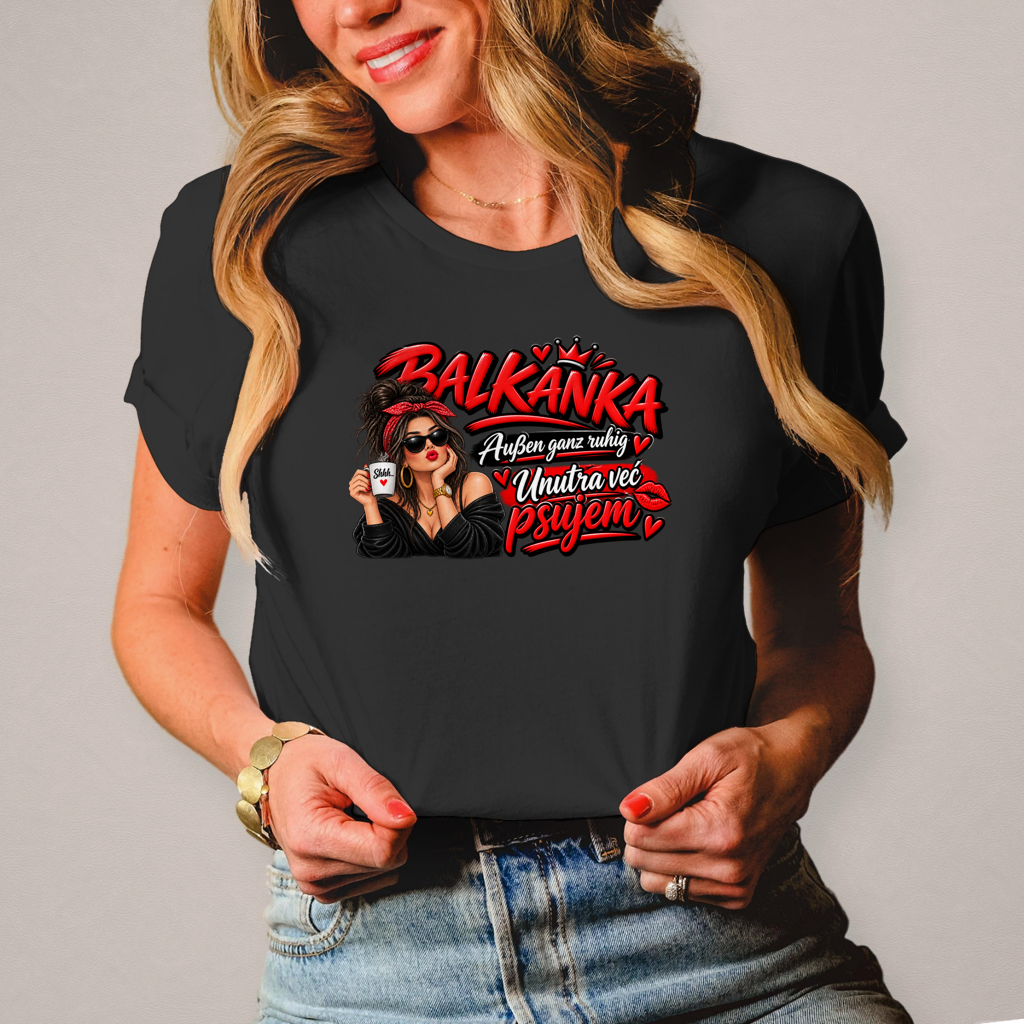 Damen T-Shirt Außen ganz ruhig